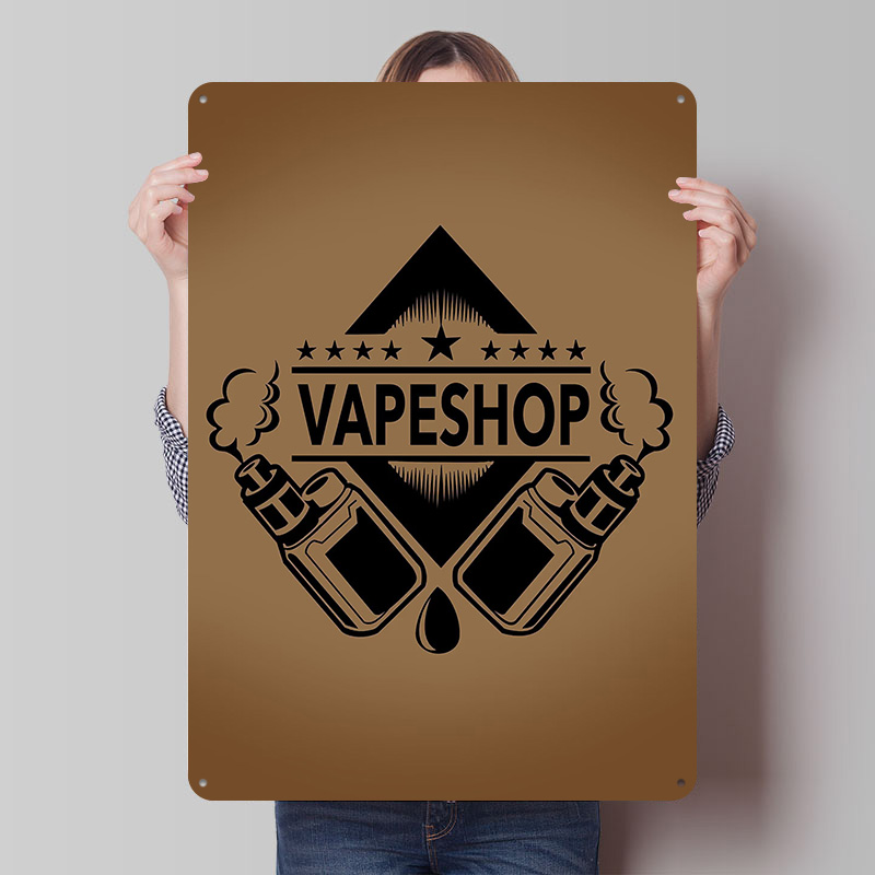 Retro Gaming Shops - Логотип магазина Vape, жестяные плакаты, настраиваемые
