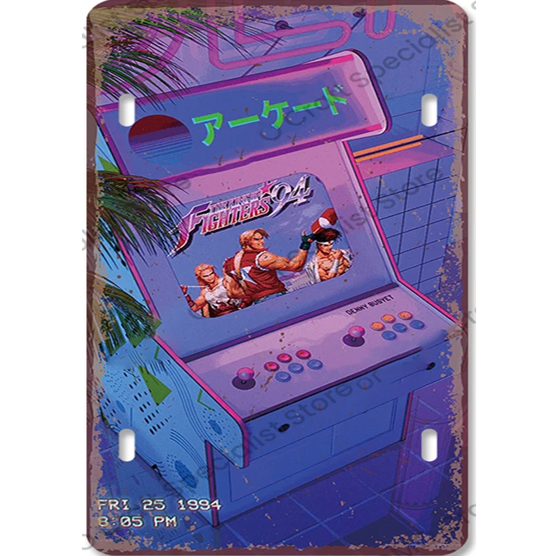 Винтажная металлическая таблич – обзор и цена Retro Gaming Arcade Console