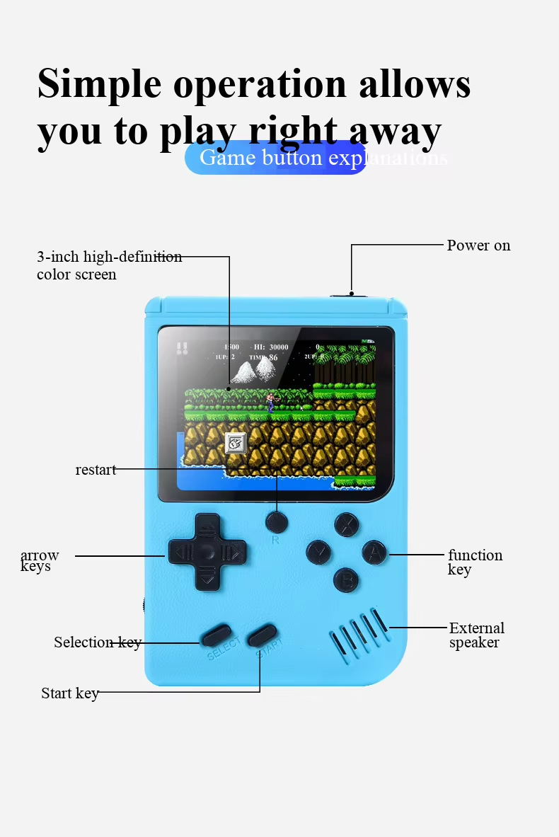 НОВАЯ 3-дюймовая портативная р – обзор и цена Retro Gaming Arcade Console